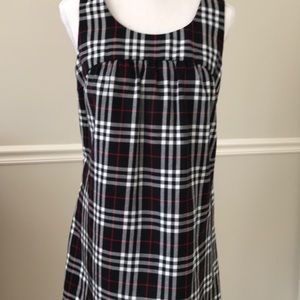 Empire waist plaid dress. Size M EUC